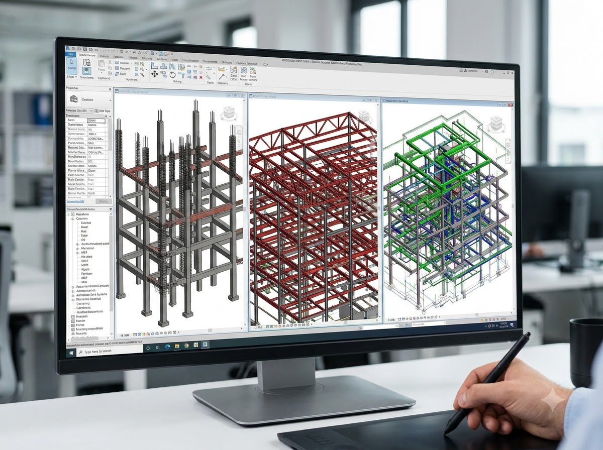 Structural BIM Steel Framing Visual